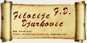 Filotije Đurković vizit kartica